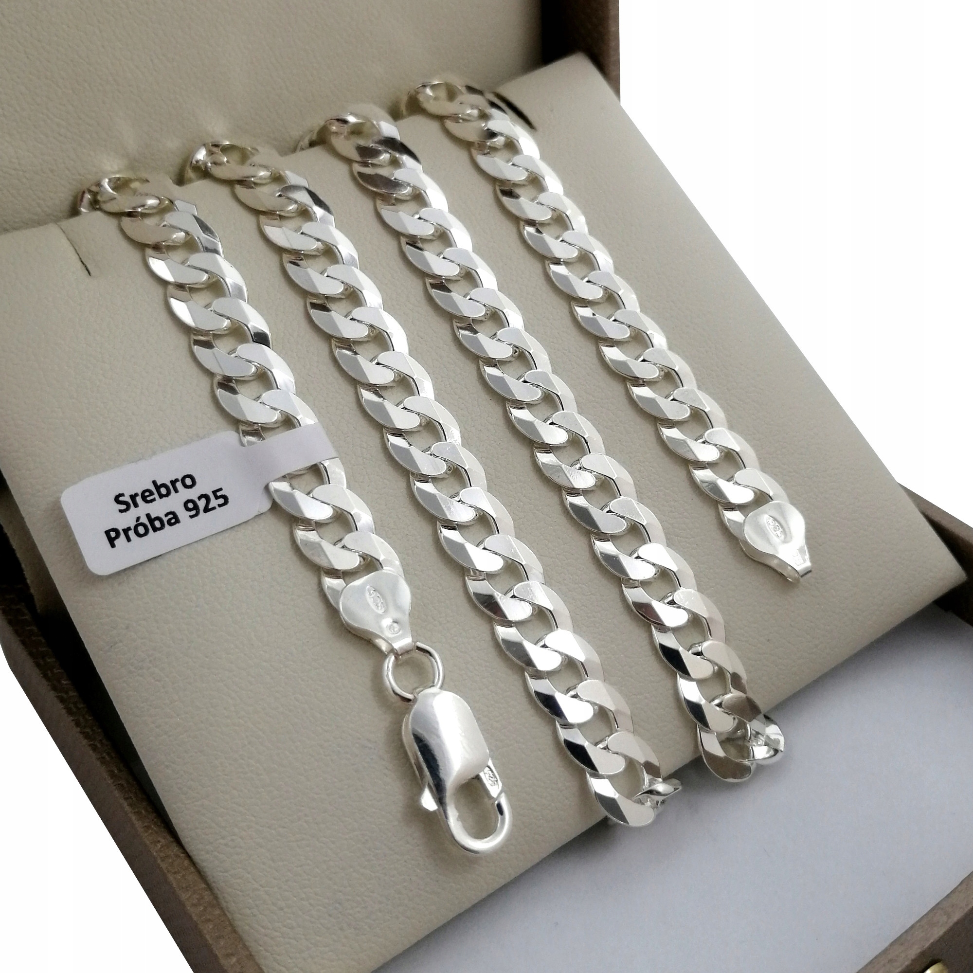 

Łańcuszek Srebrny Pancerka Pełna 7 MM Próba 925
