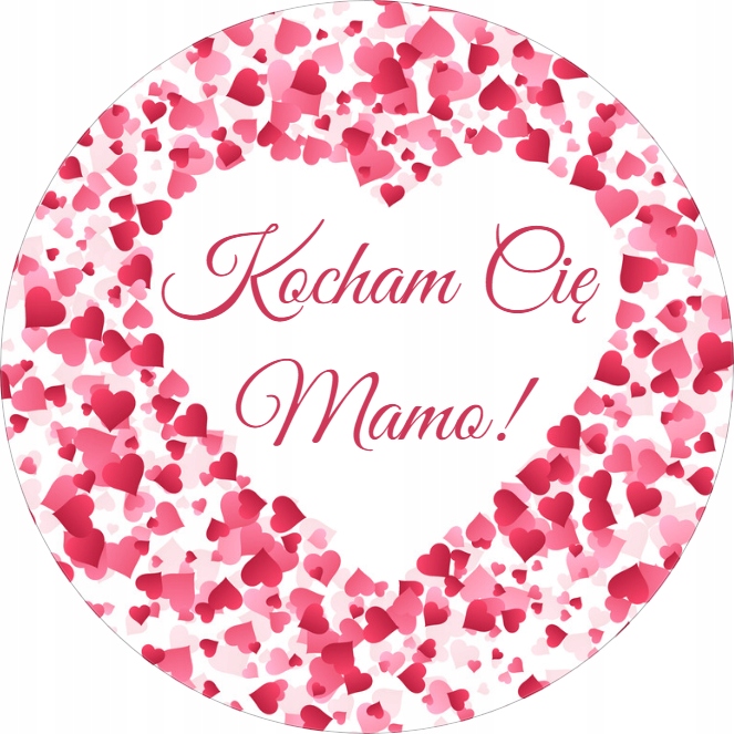 

Naklejki Dzień Matki Kocham Cię 5 cm 20 szt