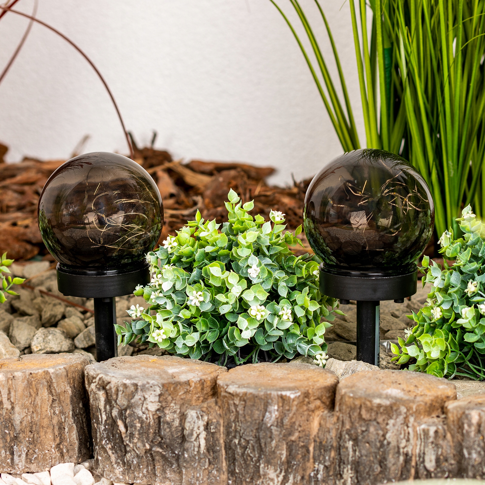 5x LAMPA OGRODOWA LED SOLARNA KULA Wbijana KULKA DYMIONA Ozdobna SZPIKULEC Kolor dominujący inny