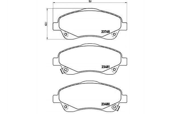Brembo Brzdové Destičky Toyota Avensis 1.8 (T25_)