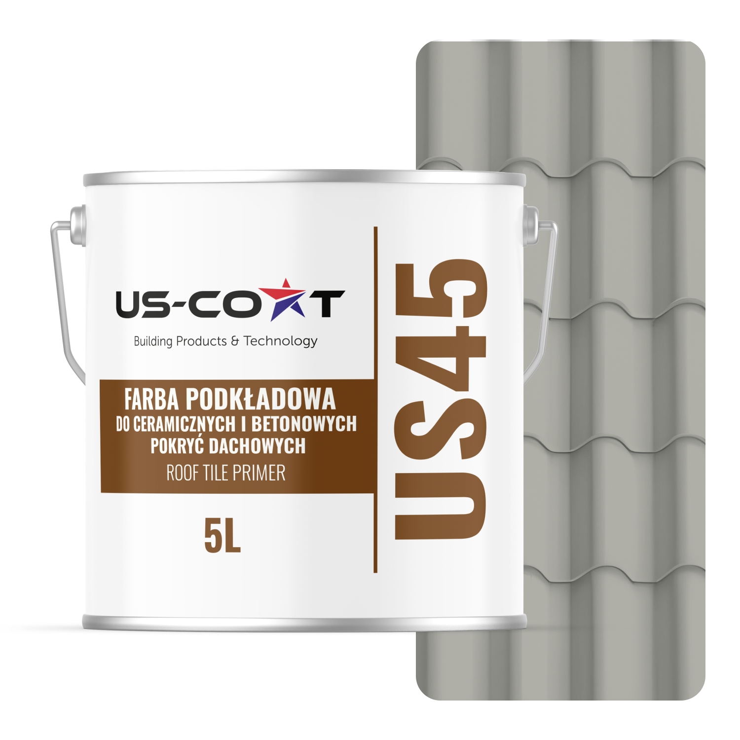 Podkladová Farba Na Keramickú Strechu Sivá Agatová RAL7038 Mat 5L 35 m2