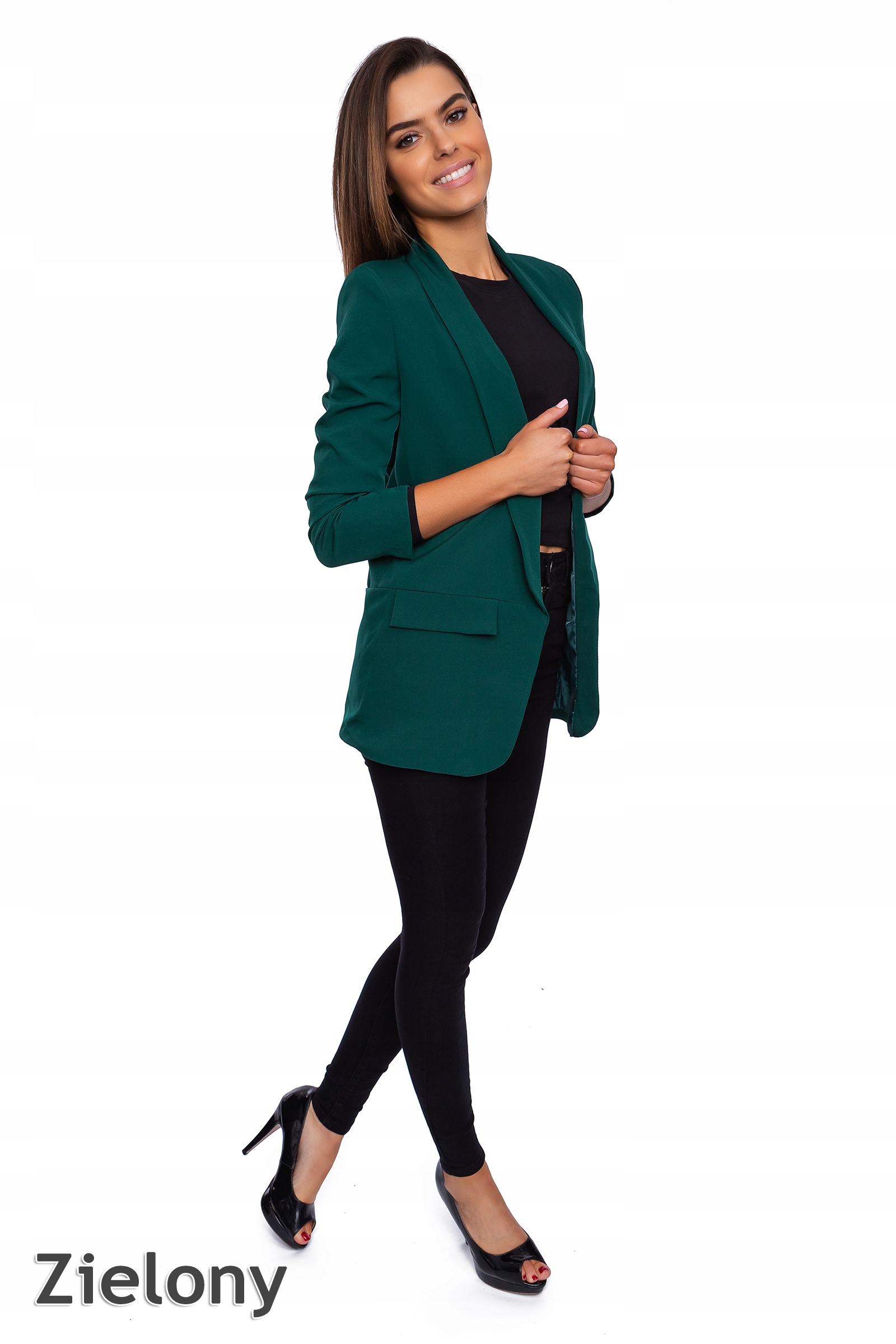 MARYNARKA NARZUTKA ŻAKIET _ XXL/44 Kolor zielony