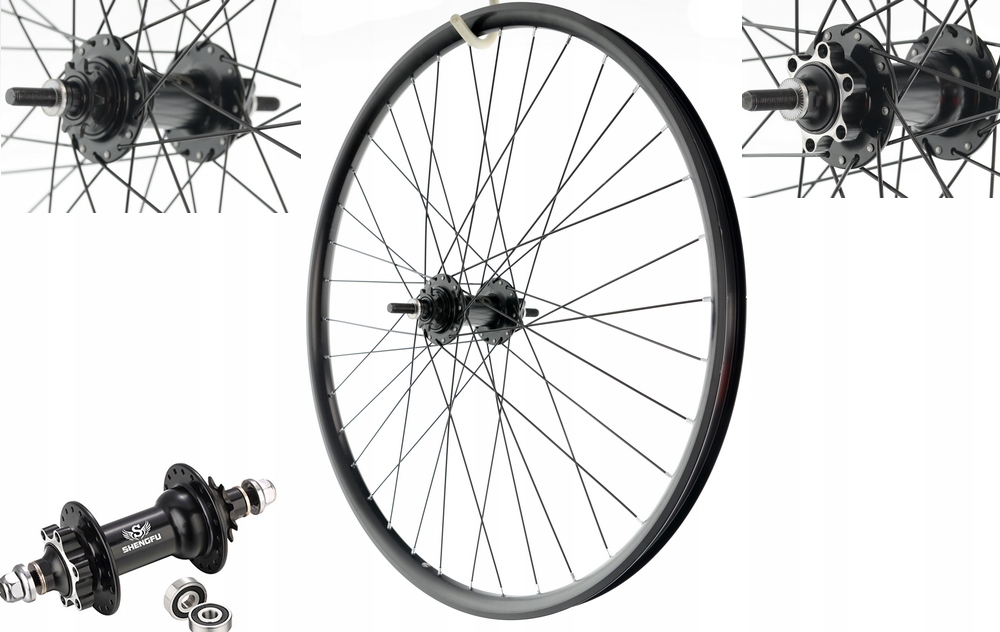 Kolo na kolo 26 palců Stars Rims zadní duše černé, volnoběžka pod kotouč