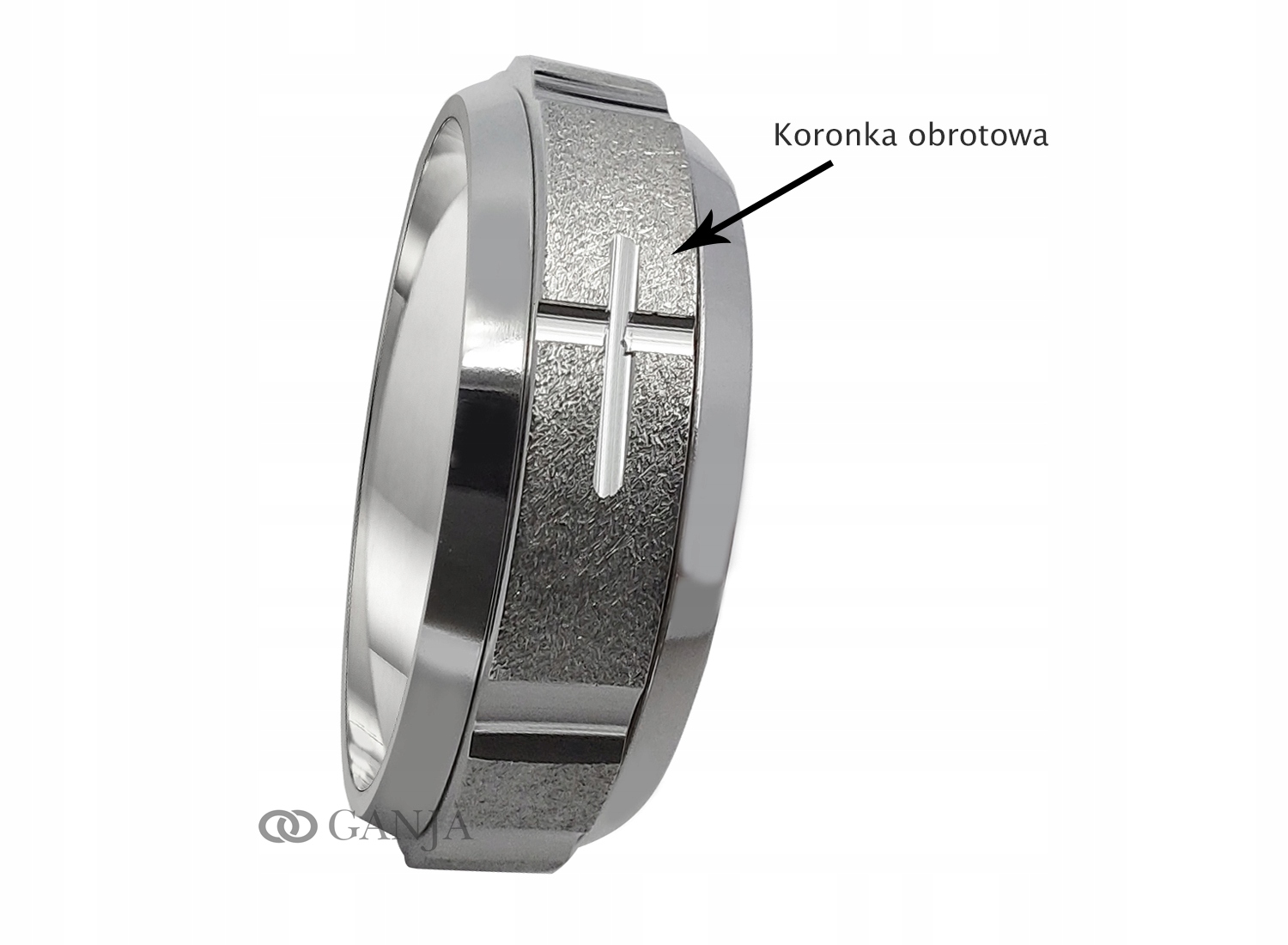 

Różaniec obrotowy obrączka srebrna 925 6mm R-10