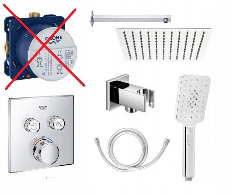 Zestaw prysznicowy podtynkowy Grohe Smartcontrol Estiva 30 cm