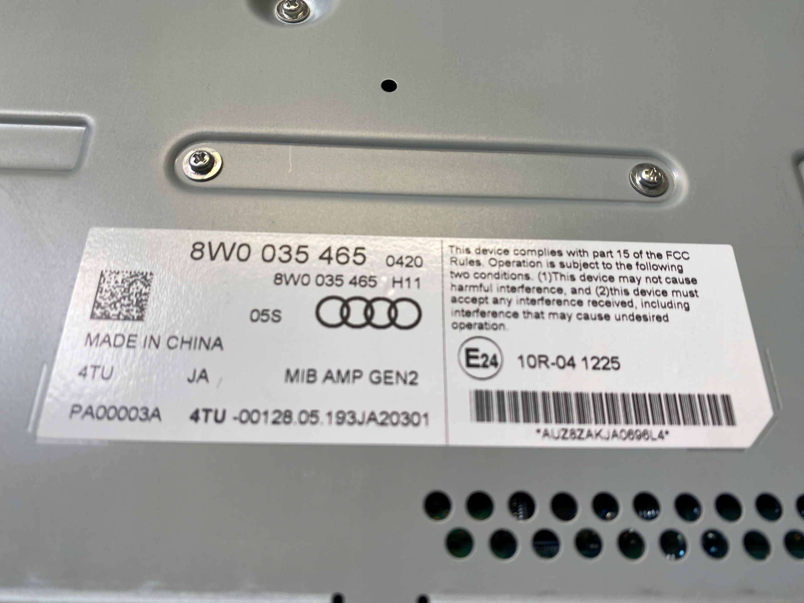 AUDI A5 8W SPORTBACK speakers amplifier bang OLUFSEN
