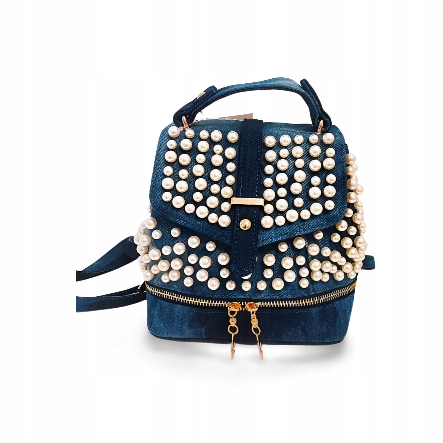 Massimo Contti kufřík batoh 2v1 džínová perla zip