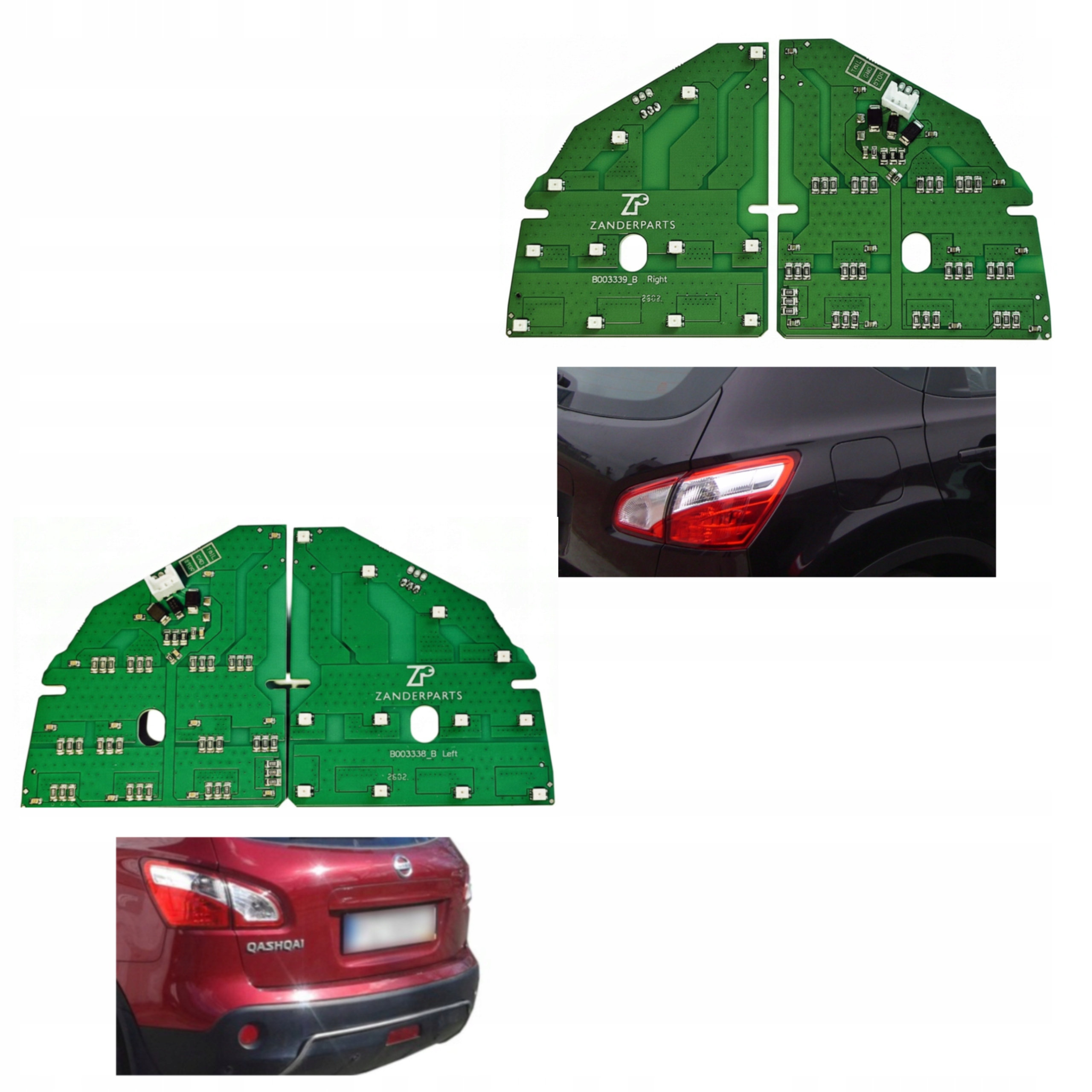 Desky Zadního Světla Led Ovladače Pravé A Levé Nissan Qashqai Lift 09-13