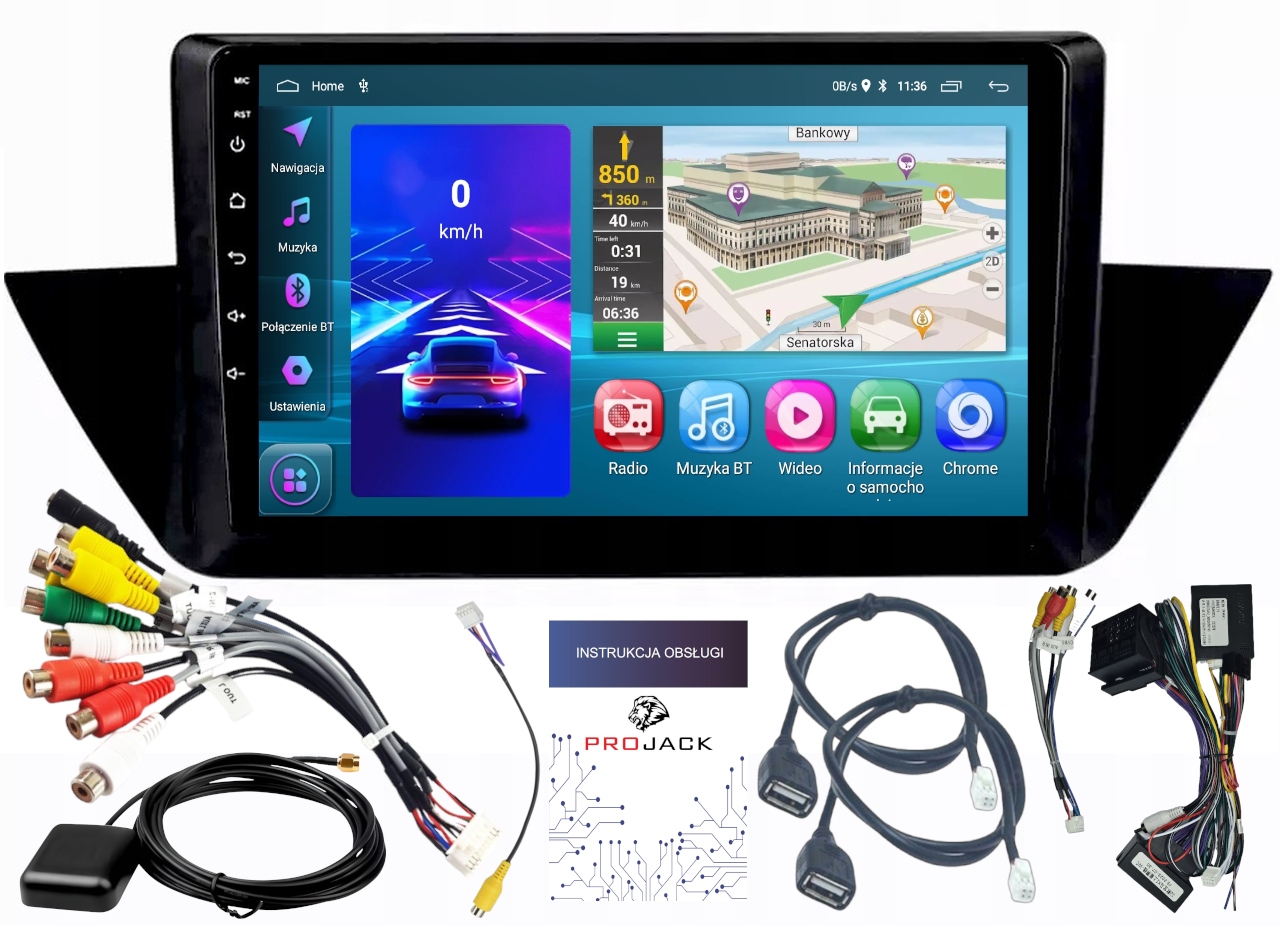 Autorádio Gps Android Bmw X1 2009-2015 Usb Wifi Carplay Bt 2GB 64GB