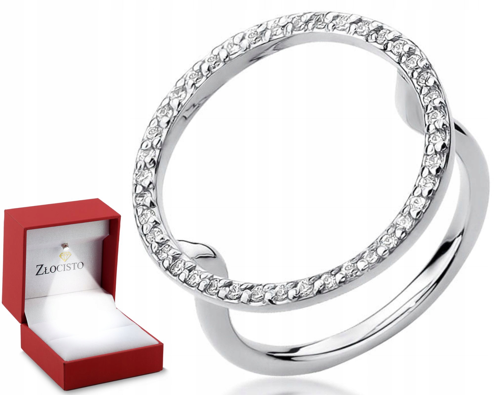 Prstýnek v bílém zlatě s brilianty 0,20 ct 0.585