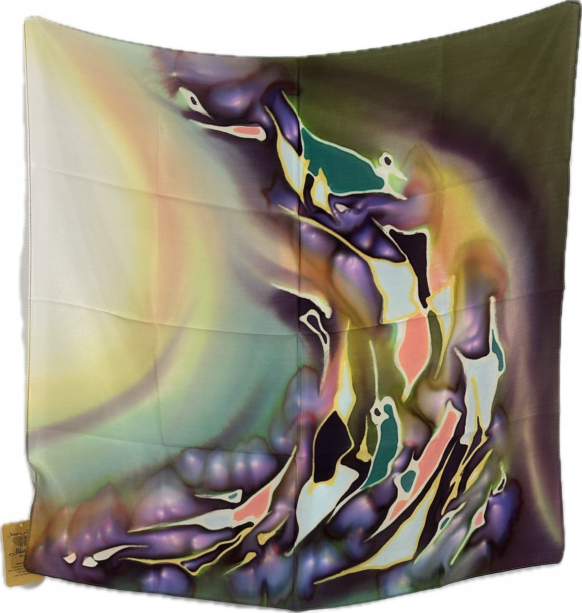 .Gavrosská šála Milanówek žena, světlo prorážející vitráž. Dárek