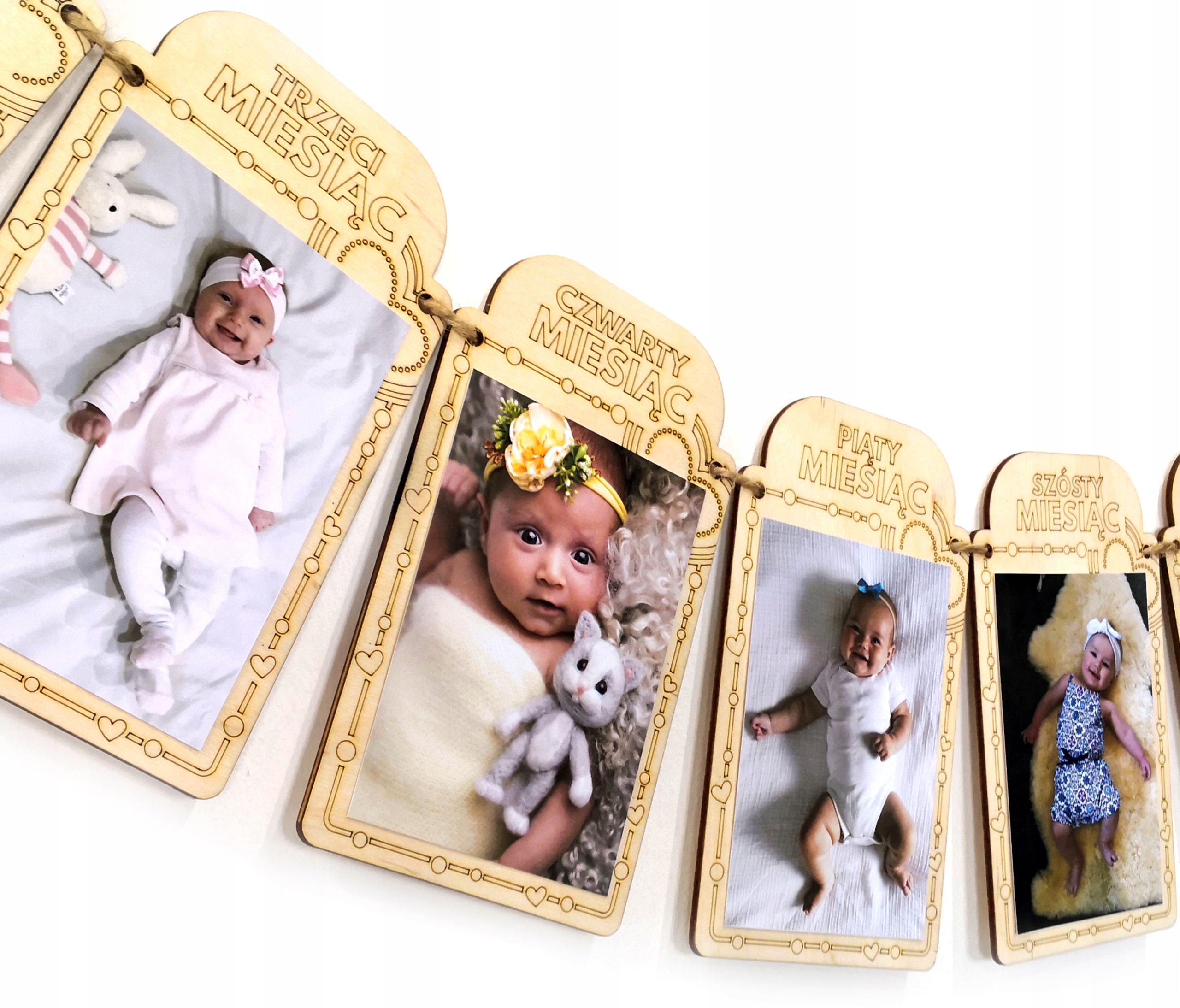 GIRLANDA NA ROCZEK 12 RAMEK DO ZDJĘĆ NA URODZINY