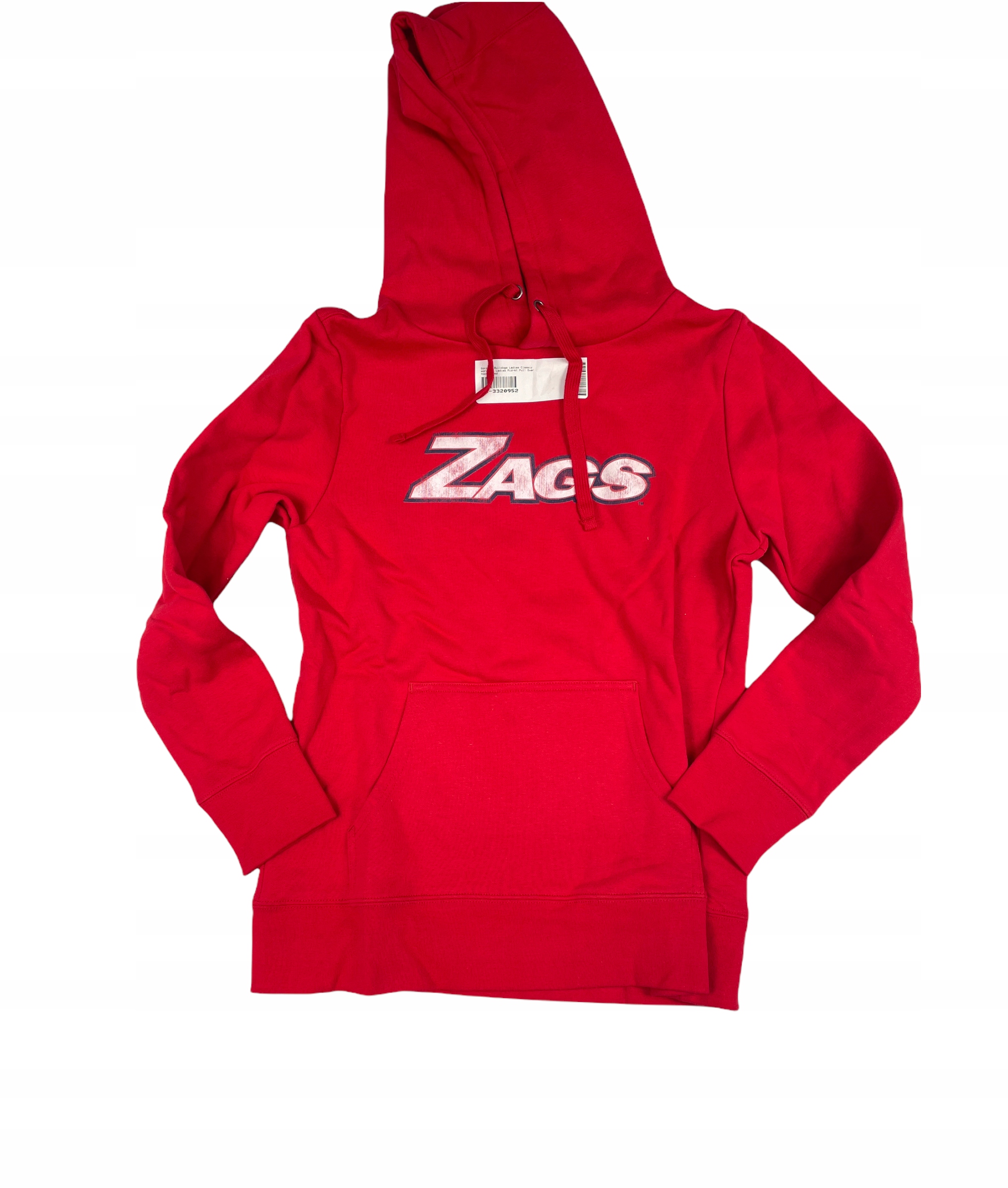 Červená mikina s kapucí kapuce M