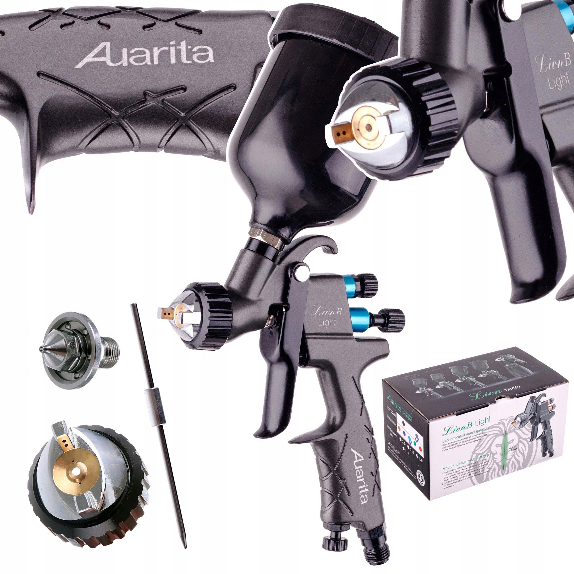 Lakovací pistole Mini Auarita Lion B Light 1,2+0,8 Hvlp malta 250 ml