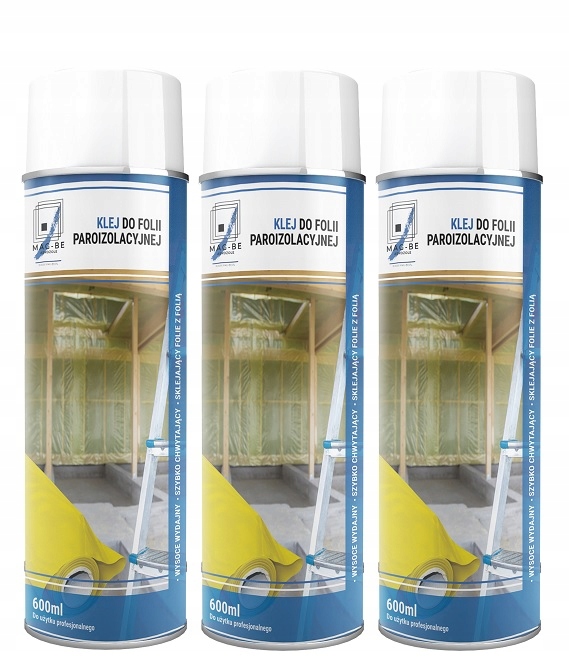 

Klej do folii paraizolacyjnej spray 3x600ml
