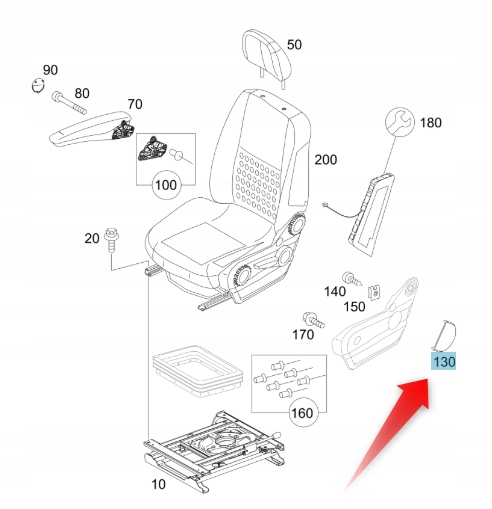 Krytka Křesla Mercedes Sprinter A00091102009E80