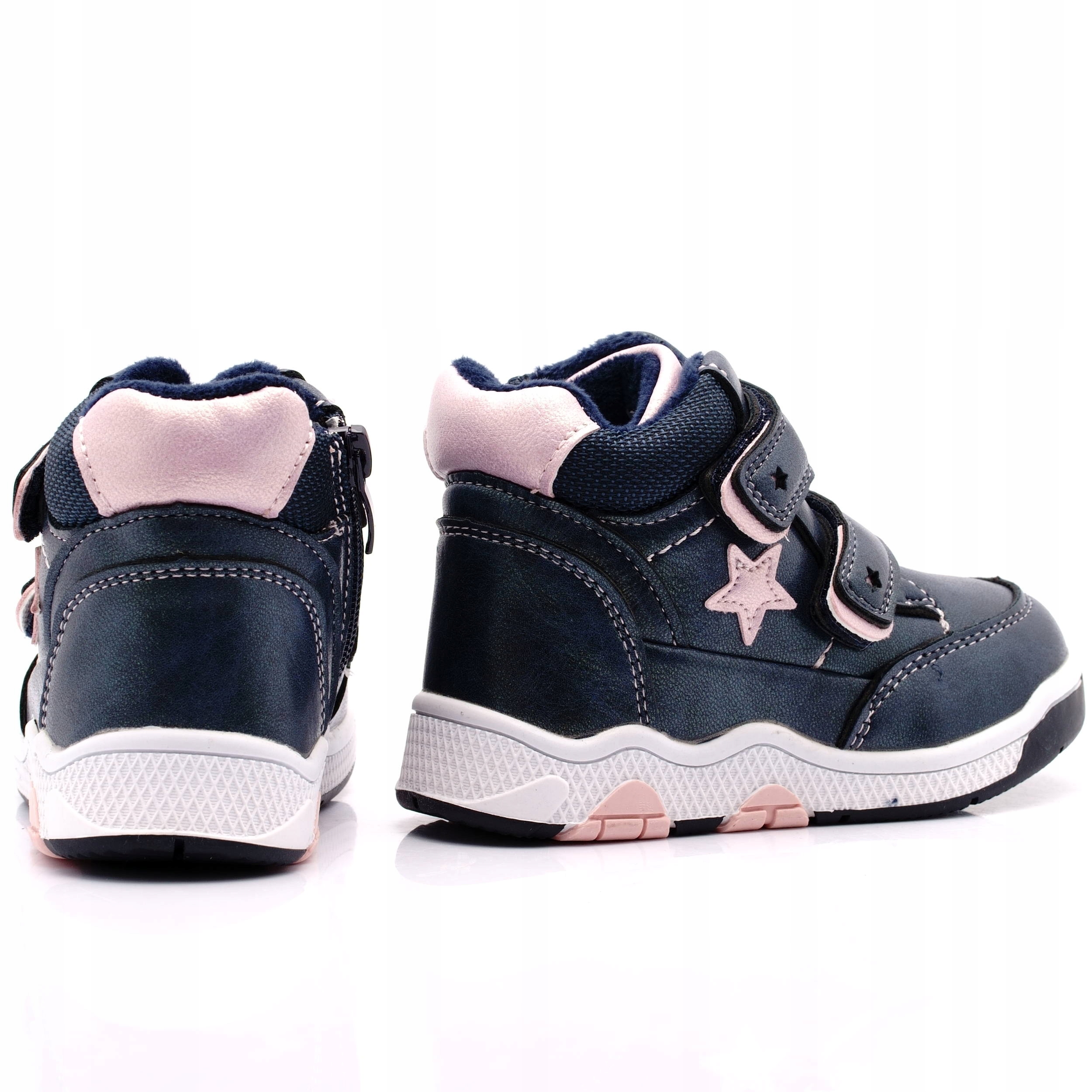 BUTY ZIMOWE DZIECIĘCE TRZEWIKI DZIEWCZĘCE OCIEPLANE GETO 102 24 Rozmiar 24