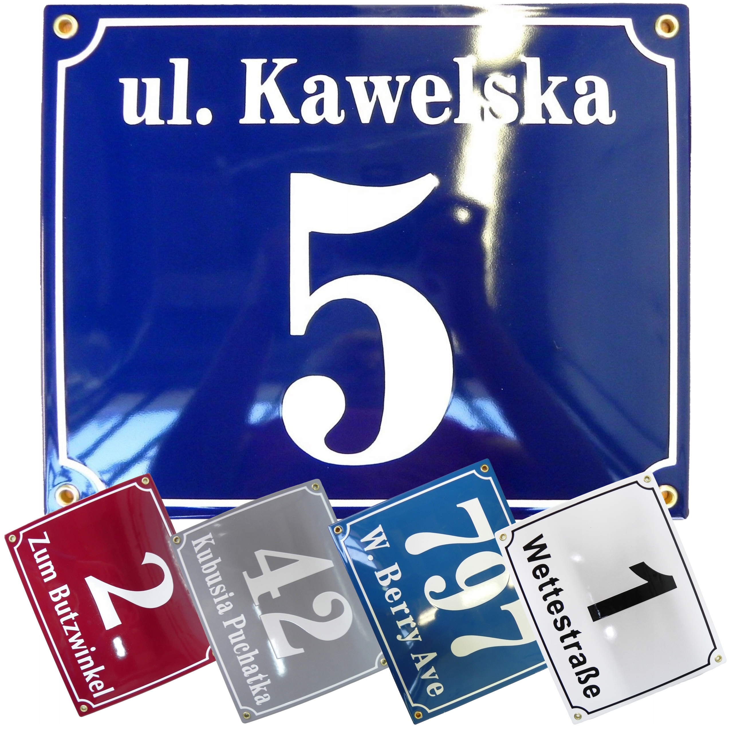 TABLICA ADRESOWA NUMER DOMU TABLICZKA METALOWA NA DOM 20x25 CM EMALIOWANA