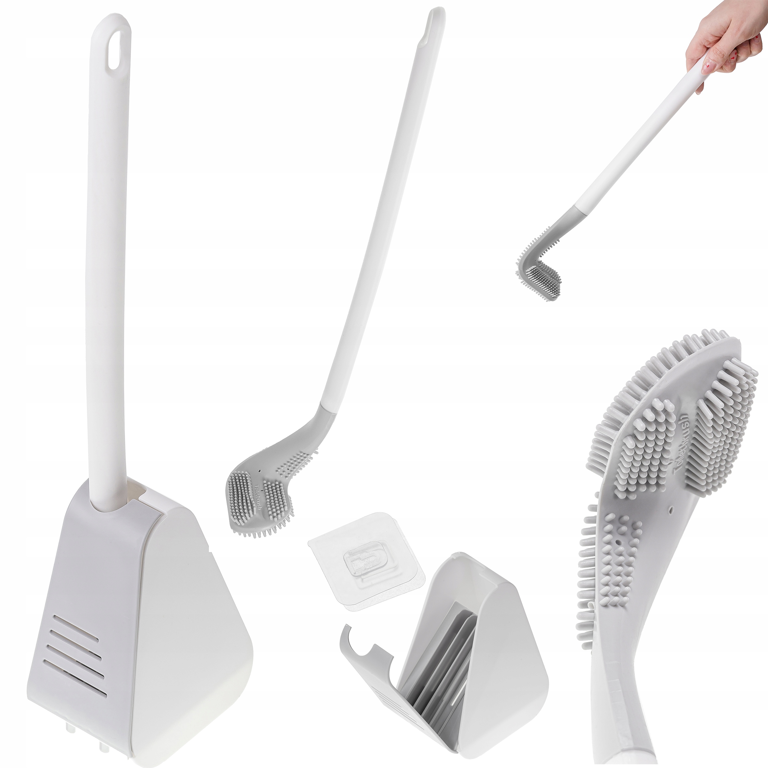 SILIKONOWA SZCZOTKA TOALETOWA DO TOALETY WC 2w1