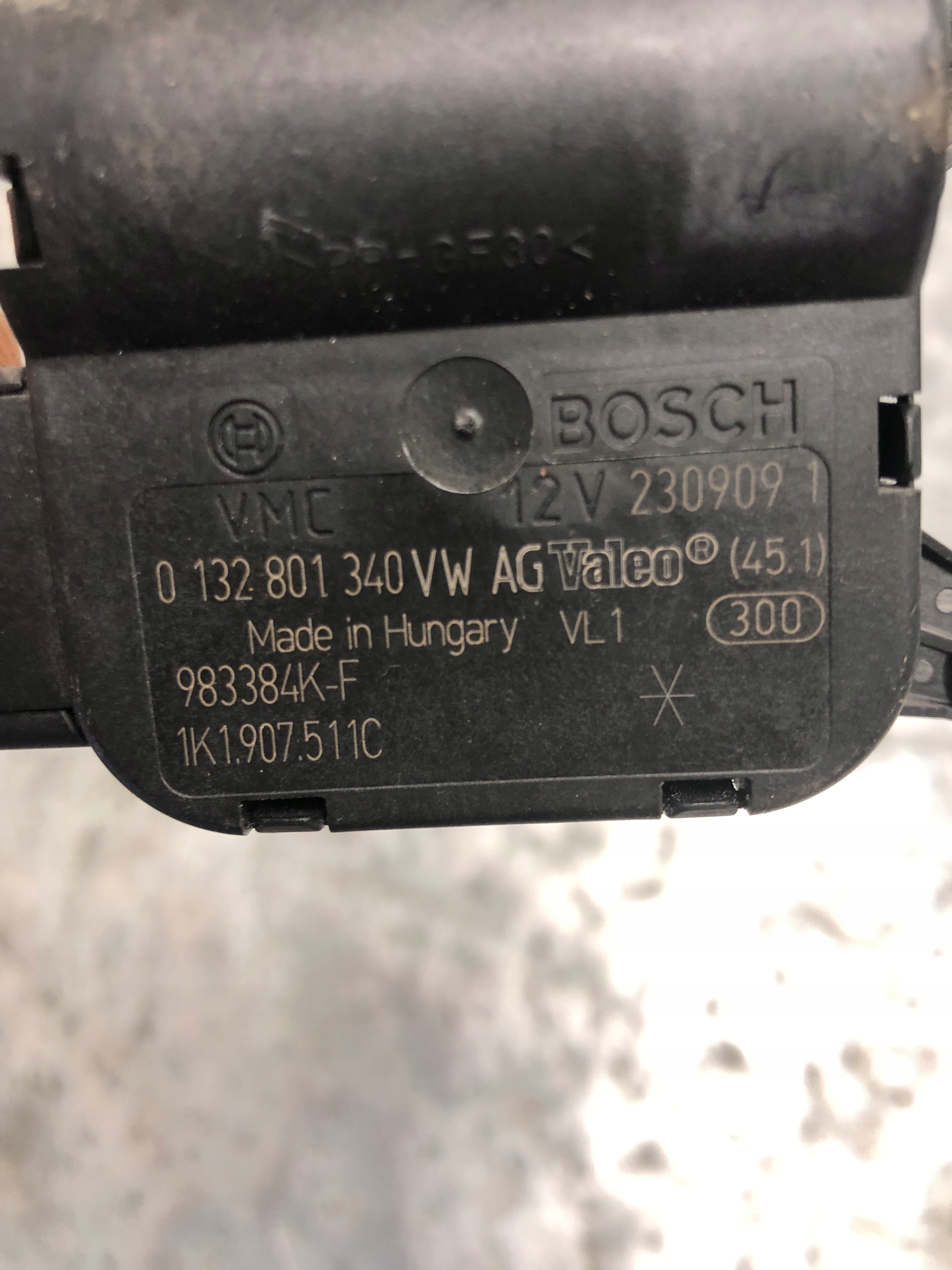 Motor heizgebläse VW 1K1907511C