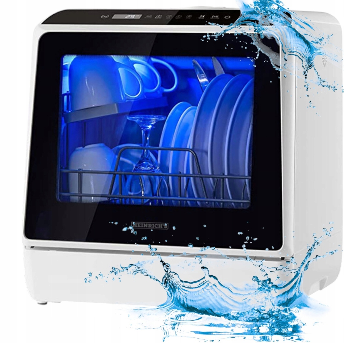 Zmywarka Mini Turystyczna Wolnostojąca Nablatowa 6 Programów Cicha 2w1 5L