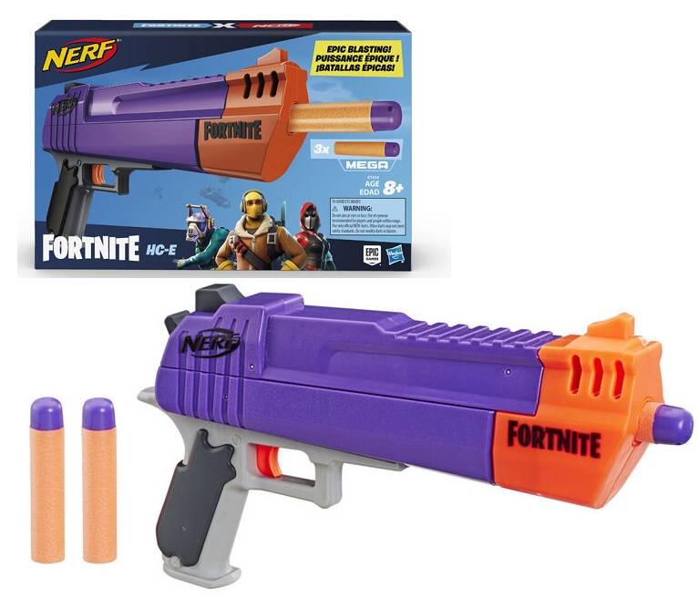 NERF PISTOLET FORTNITE HC-E WYRZUTNIA 3 POCISKI