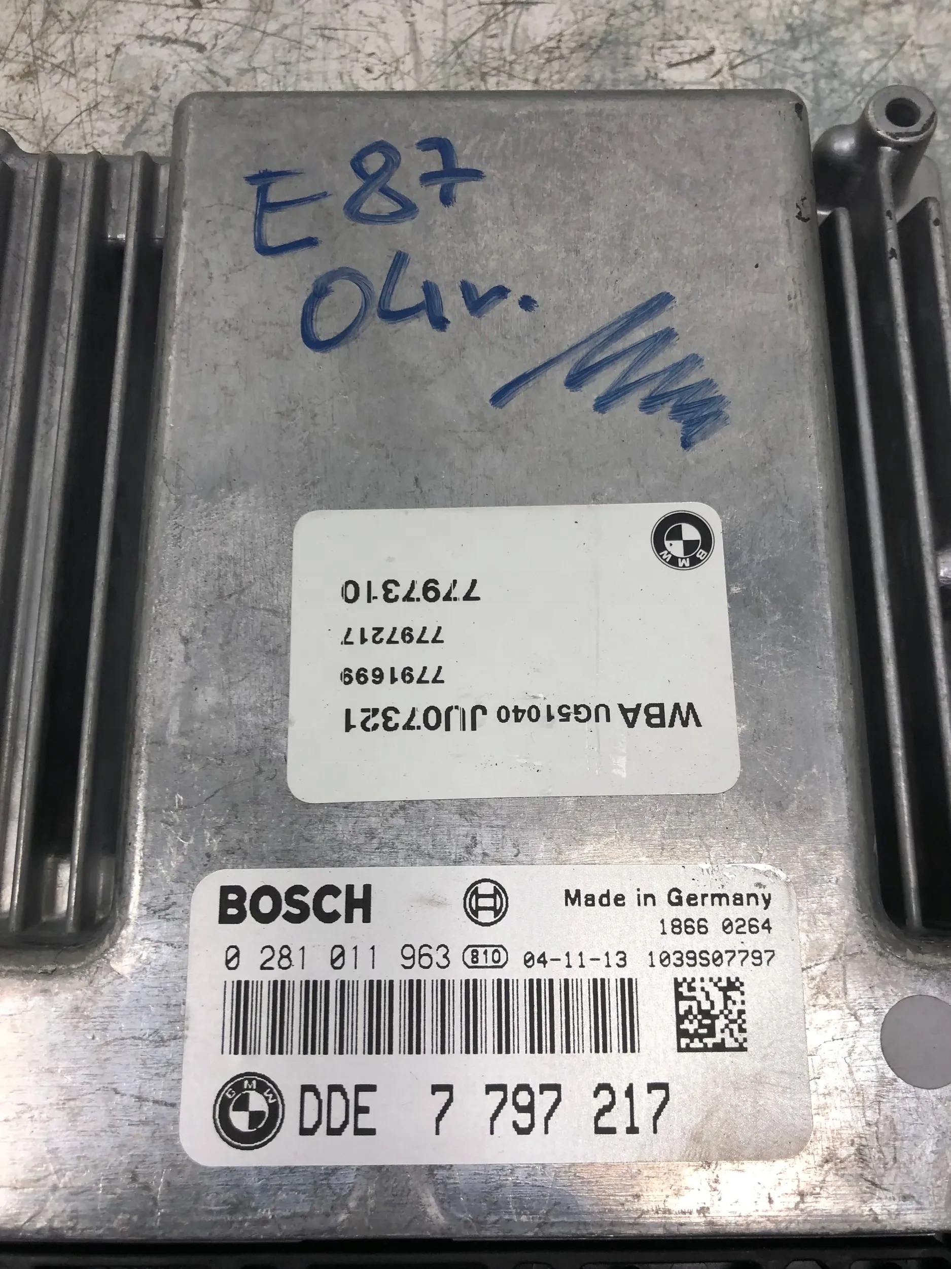 Computer DES MOTORS BMW E87 2.0D 204D4 7797217
