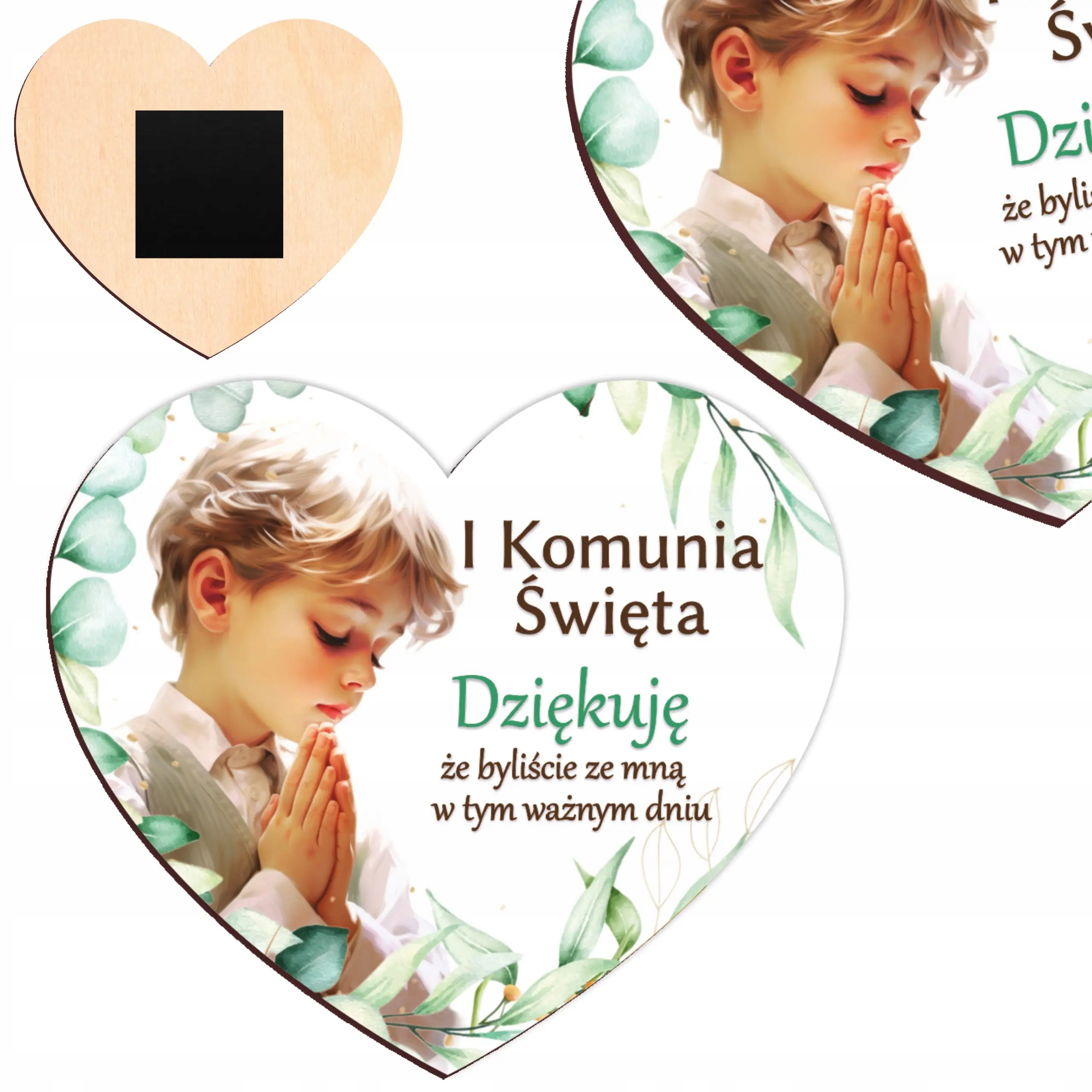 Podziękowanie dla gości na Pierwszą Komunię Świętą magnes uroczy prezent