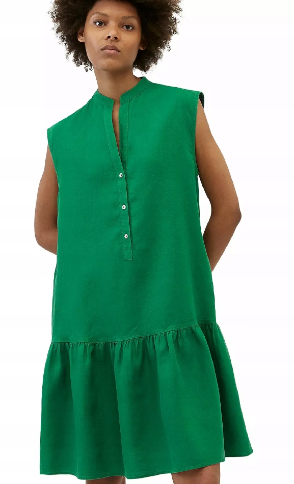 Marc O'polo Šaty Zelená Před Koleno Dámská Lněná 44 Jml