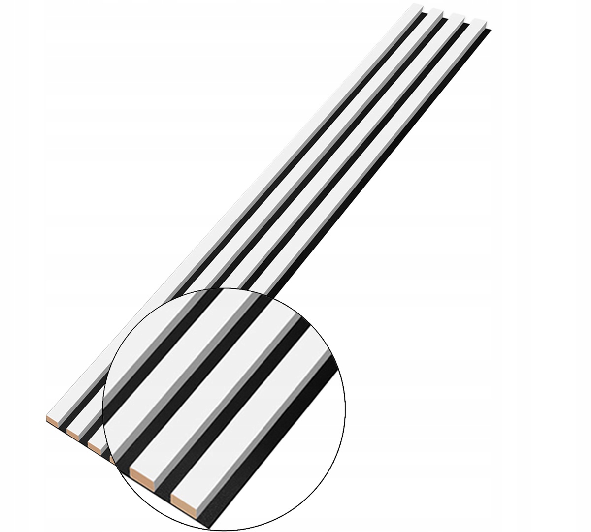 Nástěnné lamely 4ks Deska 275x18,5 dekorativní panel bílá