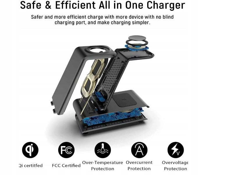 Bezprzewodowa stacja ładująca 3w1 JH12-S Producent nieznany producent