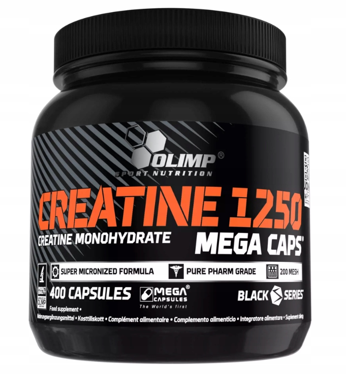 Olimp Creatine 1250 Caps 400 kapslí. Monohydrát kreatinu Síla kreatinu