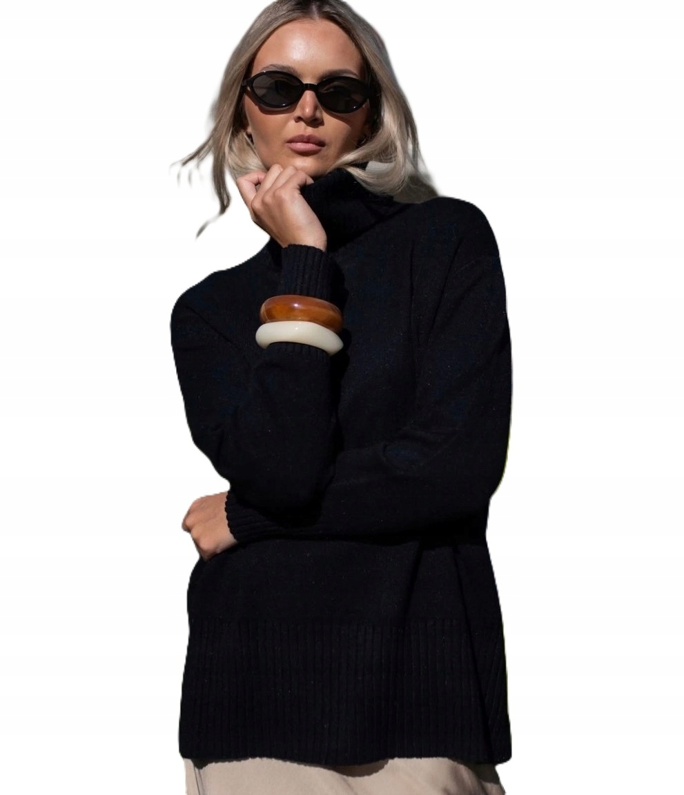 Lemonada Golfový svetr s výšivkou Klasika Černá