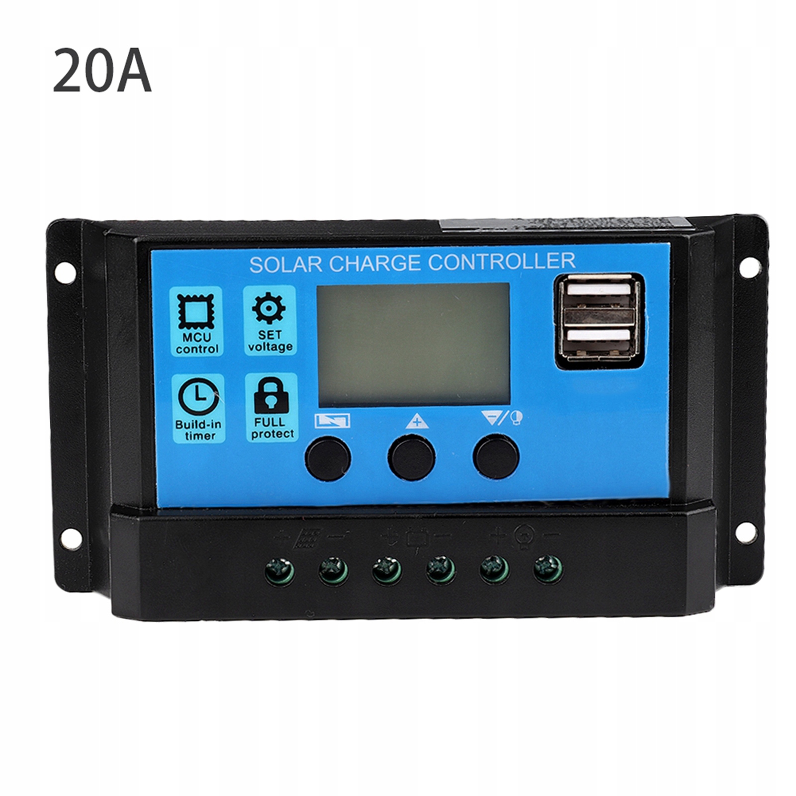 

20A 12V 24V regulator napięcia słonecznego Zegar