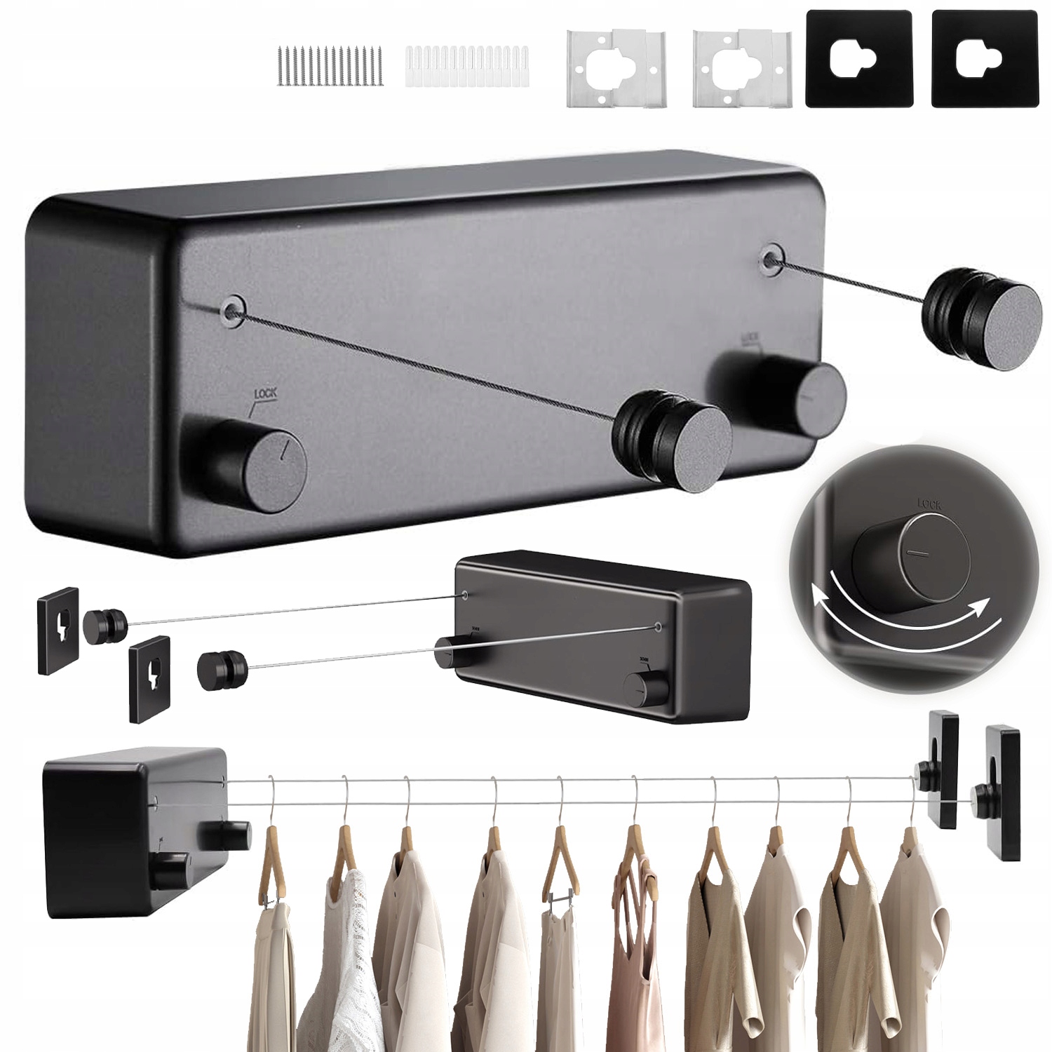 Levně Prodloužená Šňůra Na Prádlo, Ocelová Šňůra Na Prádlo, Vysoká Nosnost