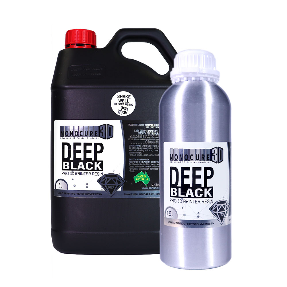 Uv pryskyřice Monocure3D Pro Deep Black 1 kg 1 l pro 3D tiskárnu