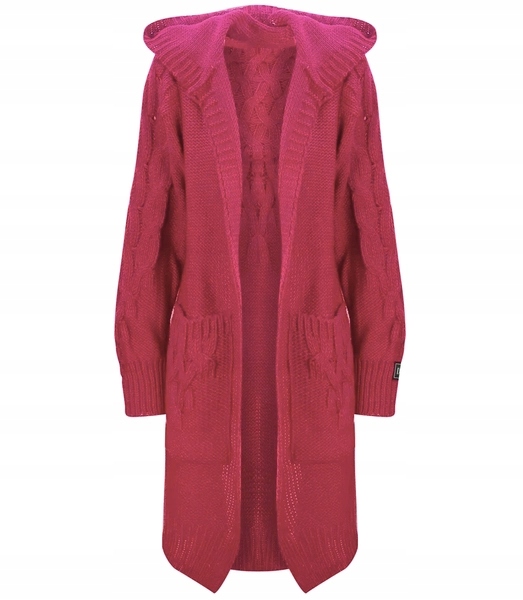 Kardigan Dlouhý tlustý copánkový svetr Vlna unisize