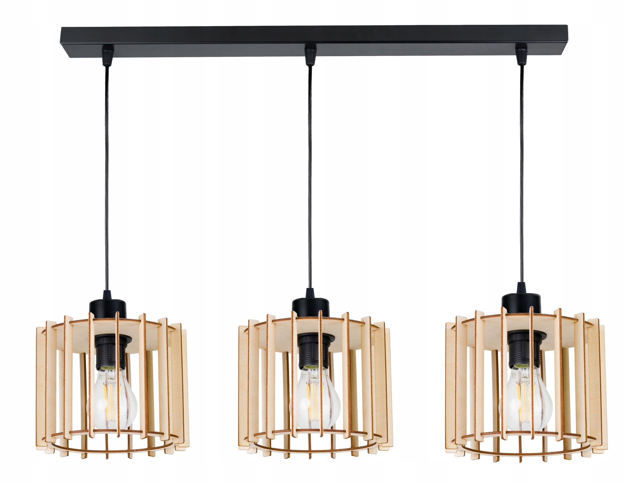 

Lampa Wisząca Zwis żyrandol sufitowa Loft Drewno 3