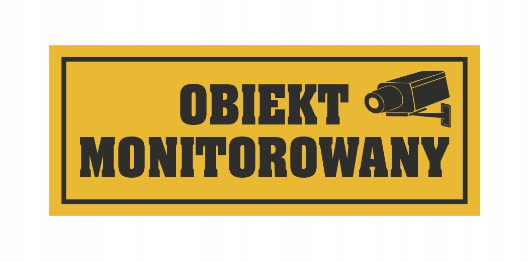 

Tabliczka Obiekt Monitorowany Pcv 30x10 cm