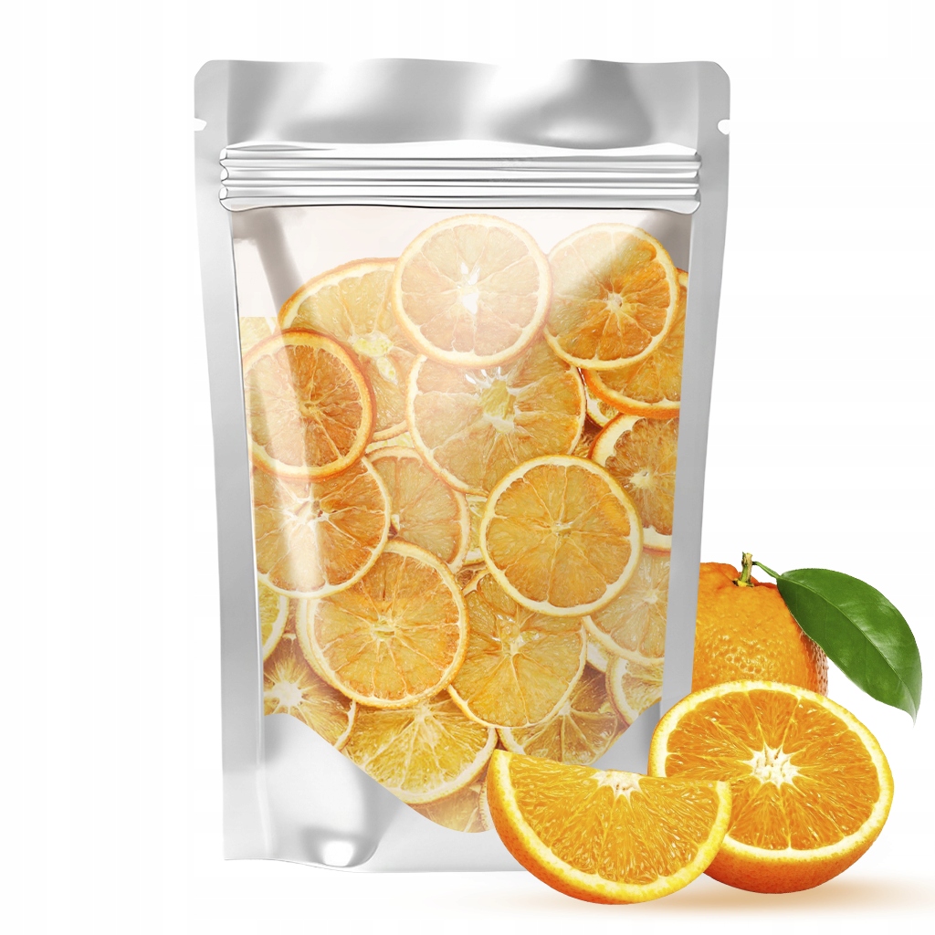 Suszone Plastry pomarańczy 1 kg naturalne Bez Cukru duże plastry Dekoracja
