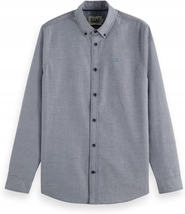 Scotchsoda Šedá Klasická Košile Casual S Dlouhým Rukávem, Velikost 6CA