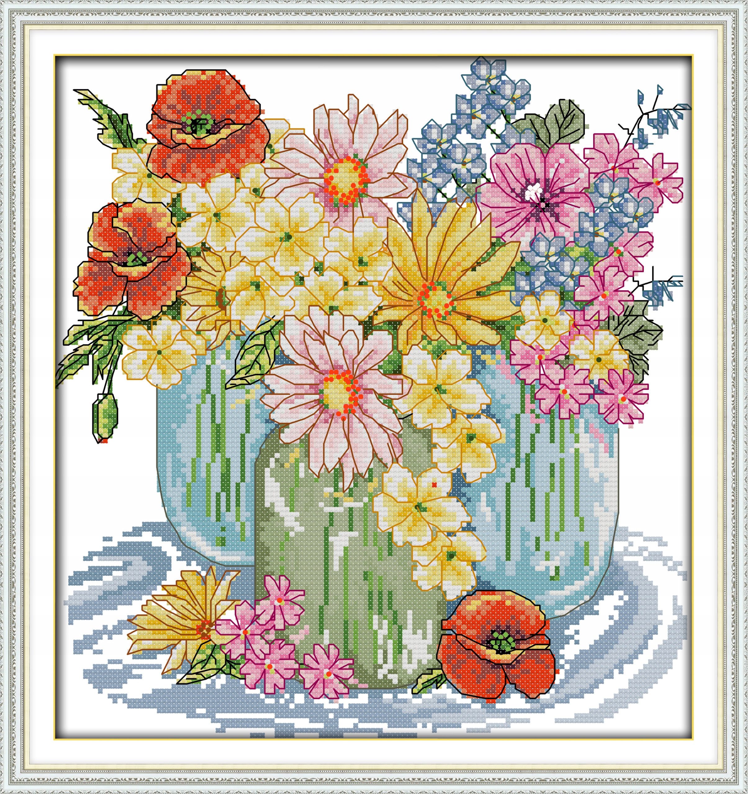 Kanva s potiskem sada (kanva, mulina)