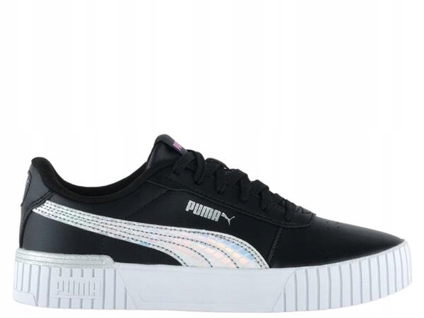 Buty dla dziewczynki Puma Carina 2.0 czarne opalizujące na platformie 39