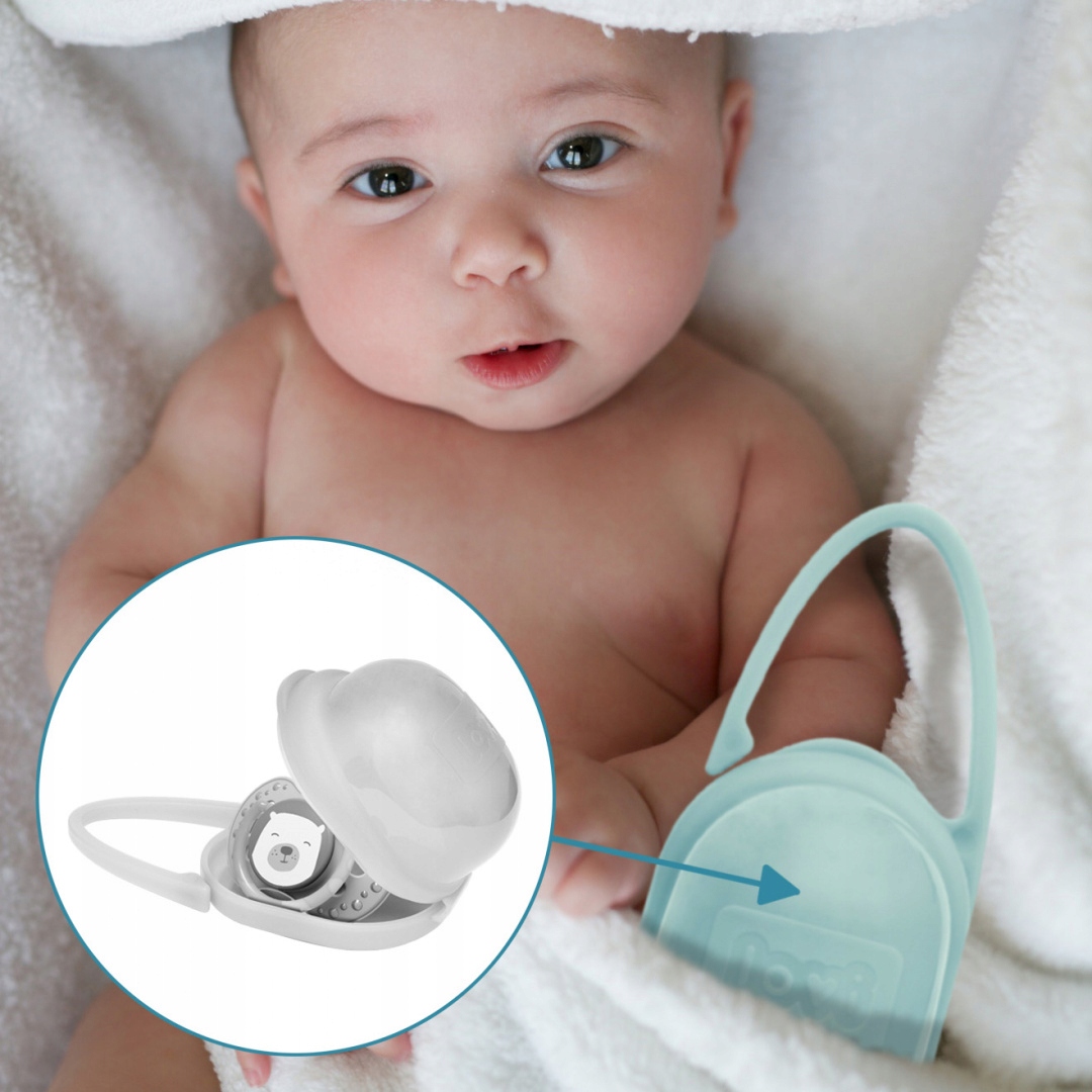 Etui na smoczek LOVI pojemnik uniwersalny z mocowaniem do wózka miętowy Marka Lovi