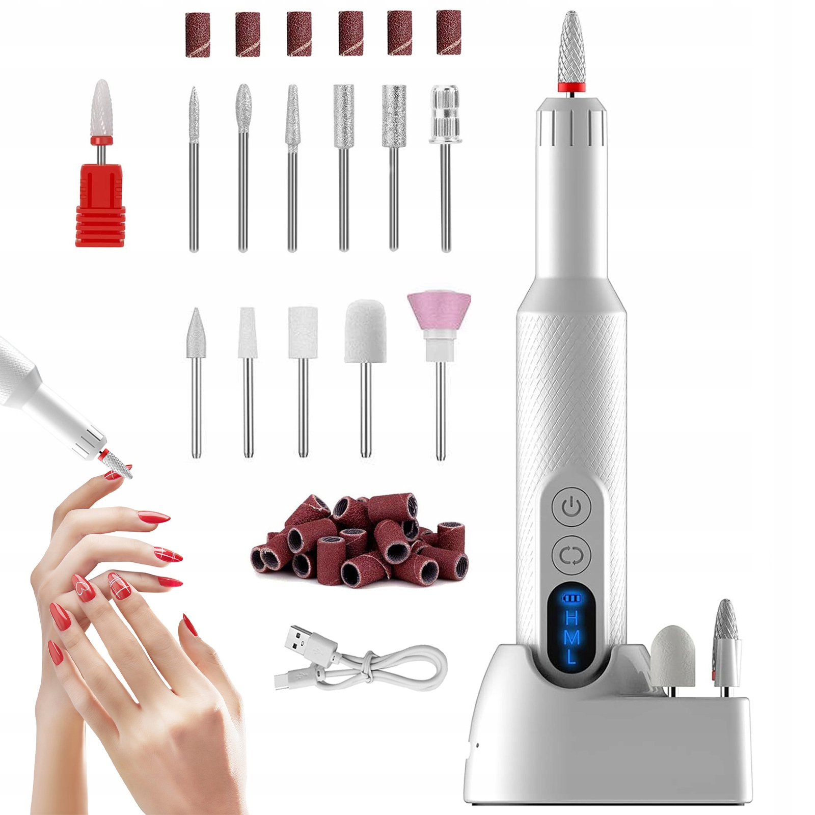 Bruska Profesionální Sada Na Manikúru 20000 Km Bezdrátová
