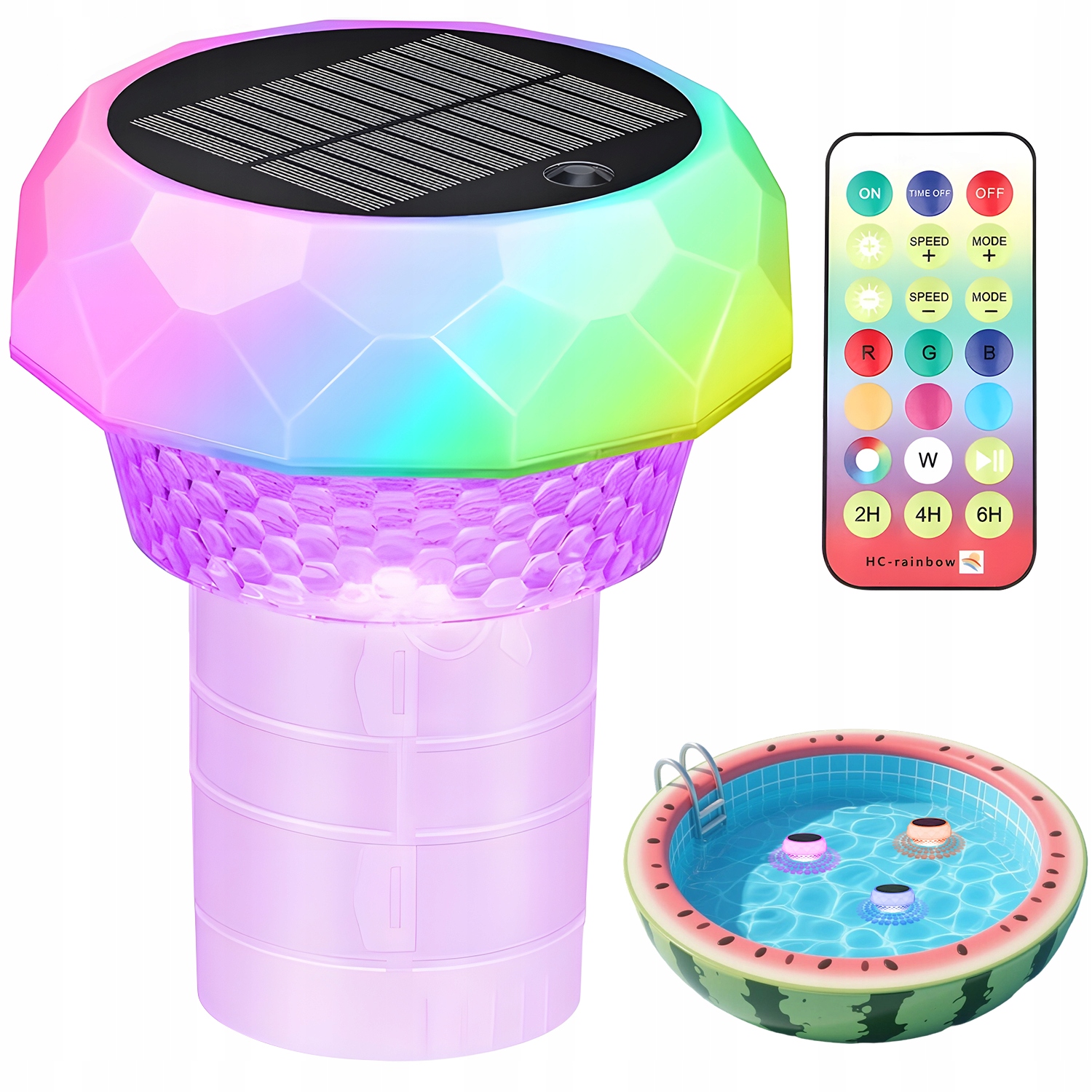 Osvětlení Bazénu, 8 Barev Světel, 4 Světelné Režimy, Vytváření Atmosféry