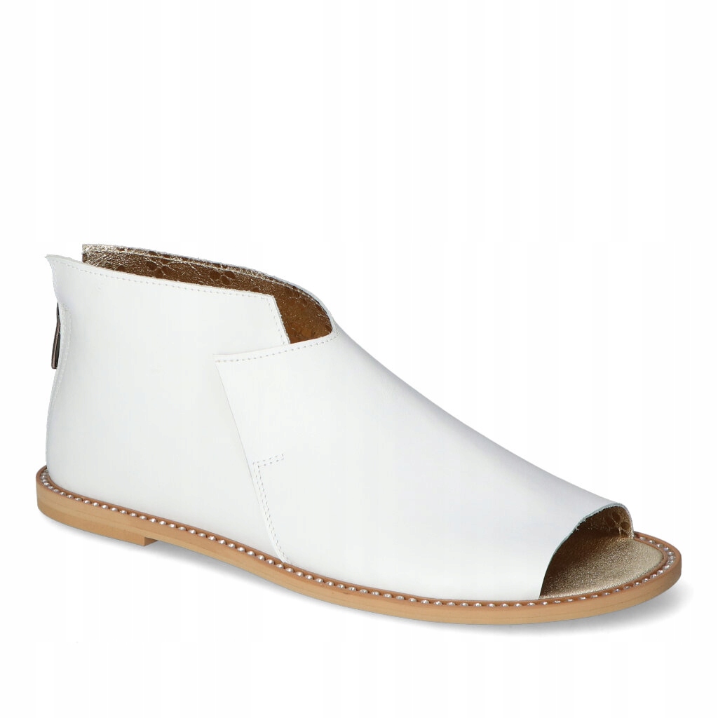 Dámské polobotky Sandály Ploché Sala Bílé Přírodní kůže 36