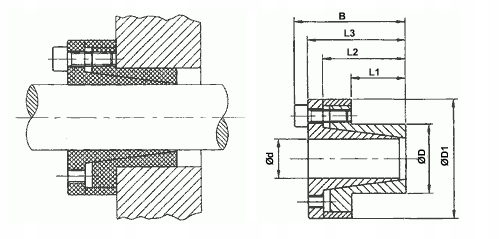 Tuleja mocująca BK 80 65x84 Model BK80-65x84