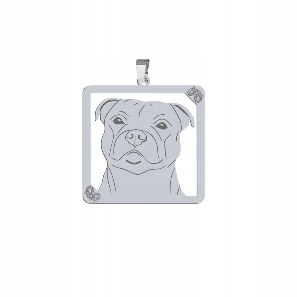 Stříbrný přívěsek ze stafordšírského bulteriéra 925 Šperky Gravírování Bonus