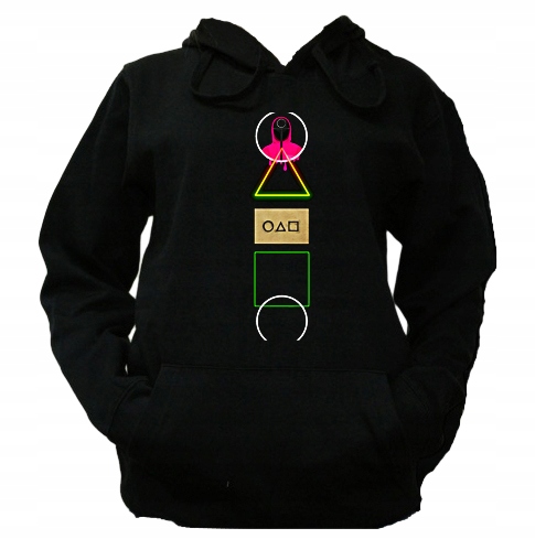 

L Bluza Kaptur Damska Squid Game Serial Gra Wzory